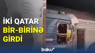 İnsanlarla dolu qatarlar toqquşdu: Moskvada dəhşətli qəza