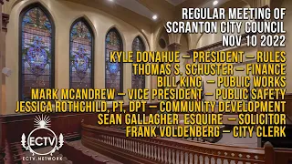 Scranton City Council Meeting 11 10 22