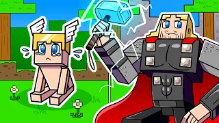 I Survived 1000 DAYS as THOR in HARDCORE Minecraft! - Strongest Marvel Mobs Compilation