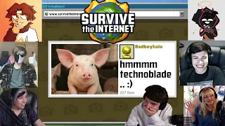 George, Badboyhalo, Sapnap, Quackity, Ranboo,Karl And Niki Plays Survive The Internet- JACKBOX