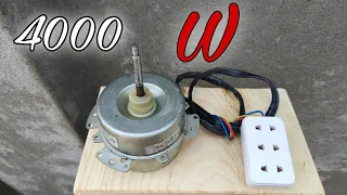 I turn air condition fan into 220v 4000w electric generator