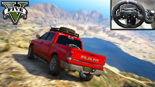 GTA V : TRILHA NA MAIOR MONTANHA COM A DODGE RAM! ( NO VOLANTE ) : GTA 5 MODS