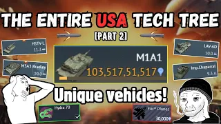 I'm Trying to Research EVERY TANK in USA Tech Tree!🔥| Special vehicles & Awesome Moments!💥[Part 2]