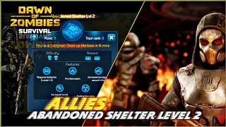 ABANDONED SHELTER LEVEL 2 FIRST GAMEPLAY - Dawn of Zombies Survival