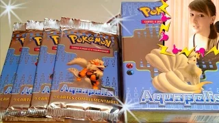 [RARE] Ouverture de 4 boosters Pokémon Aquapolis + DECK Abysse : Une surprise à chaque instant