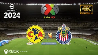 eFootball 2024 - Club América vs Chivas de Guadalajara | Liga MX | NEXT GEN XBOX SERIES X [4K 60FPS]