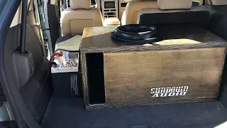 REALLY LOUD FOR ONE SUB! CUSTOM SINGLE SUBWOOFER BOX BUILD!