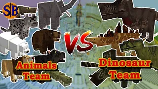 Animal Team vs Dinosaur Team | Minecraft mob Battle