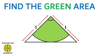 area of a quarter of a circle | isosceles triangle | area triangle | Masterclass Geometry