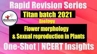 Titan Batch 2021- Flower Morphology & Sexual Reproduction in Plants |One-Shot | NCERT Rapid Revision