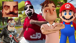 Hello Neighbor - New Neighbor skrr skibidi dop boy Secret Pirate Mario Aaron History Gameplay