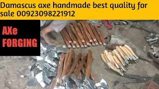 FORGING A damascus Axe handmade axe best quality