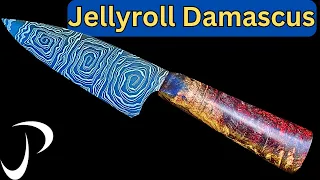 Forging A Jelly Roll Damascus Chef Knife