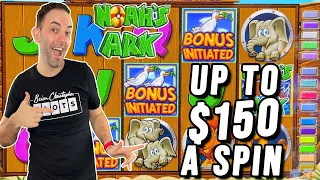 MASSIVE SPINS ➤ UP to $150 A SPIN!! 🐘 Noah's Ark Slot Machine