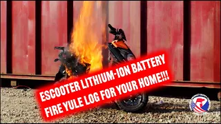 escooter lithium-ion battery yule log fire for your home - Fuego con batería de iones para tu casa