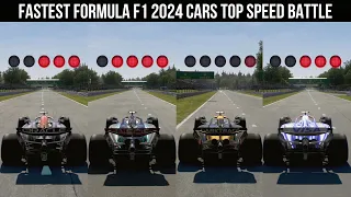 F1 2024 FASTEST CARS TOP SPEED BATTLE AT MONZA | ALL F1 2024 CARS TOP SPEED | ALL TEAMS  |