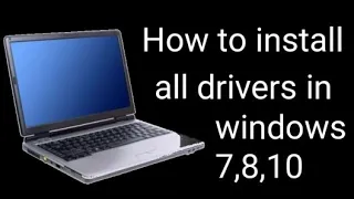 How to install all drivers in 1 click for all windows xp,7, 8,10 | How to fix driver issues  windows