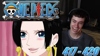 Love is a Hurricane! Hancock in Love! The Crewmates' Whereabouts! | One Piece - 417 - 420 | Reaction