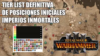 TIER LIST DEFINITIVA POSICIONES INICIALES IMPERIOS INMORTALES TOTAL WAR WARHAMMER 3