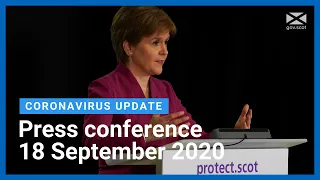 Coronavirus update from the First Minister: 18 September 2020