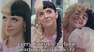every hairstyle melanie martinez (cry baby) wore in k-12