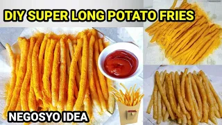 DIY LONG POTATO FRIES Street Food NEGOSYO IDEA | How to Make Long French Fries 🍟(MONSTER FRIES)