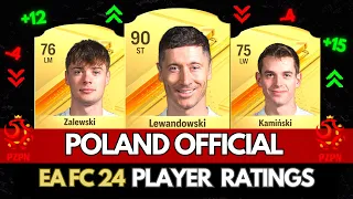 EA FC 24 | OFFICIAL POLAND PLAYER RATINGS (FIFA 24)! 💀😲 ft. Lewandowski, Kamiński , Milik …