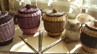 DIY A wicker pot  from newspapers