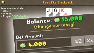 I STARTED WITH 150 CREDITS!? *MASSIVE PROFIT ON BLACKJACK* Roat Pkz RSPS