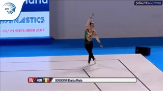 Bianca GORGOVAN (ROU) - 2017 Aerobics Europeans, individual women final