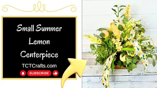 Fresh and Easy DIY Lemon Floral Arrangement - Perfect Summer Table Centerpiece! #floraldesign