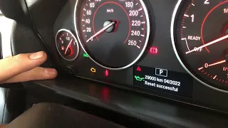 BMW F30 reset Oil interval light after oil change. F31 F32 2012 2013 2014 2015 2016