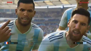 PES 2019 FULL GAMEPLAY Argentina vs France Co-op (Xbox One, PS4, PC)