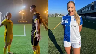 Ana Markovic finally meets Ronaldo 🔥 #ronaldo