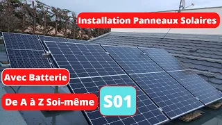 installation panneaux solaire  avec batterie soi-même de A a Z partie1
