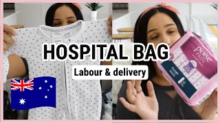 WHAT'S IN MY HOSPITAL BAG for labour and delivery (AUS)