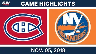NHL Highlights | Canadiens vs. Islanders– Nov. 5, 2018