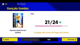 How to train players in efootball 2023 mobile level up Goncalo Guedes max in out wide playstyle