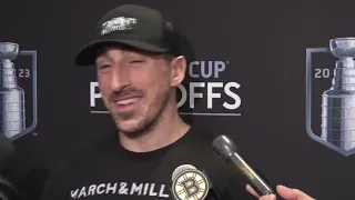 Brad Marchand Accepting Leadership Role in Patrice Bergeron's Absence | Bruins Interview