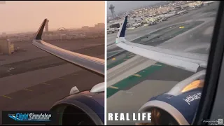 Real Life Vs. FS 2020 | A320 Takeoff From LAX