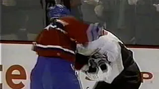 Brooks Orpik (Pittsburgh Penguins) vs  Jason Ward (Montreal Canadiens) October 16, 2003