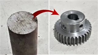 We make spur gear using conventional milling machine