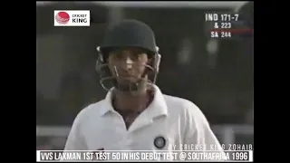 VVS Laxman 1st test Fifty in his debut Test vs South Africa @ Ahmedabad 1996