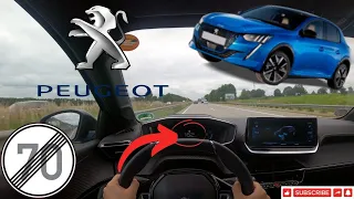 Peugeot e-208 GT Electric TestDrive and Top Speed German Autobahn POV by CarCast