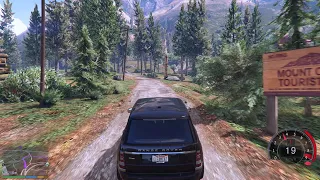 !!Real exciting!! Range rover Mountain climbing in gta5 play with Racing wheel please keep watching