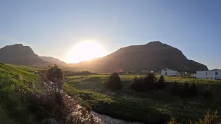 Midnight Sun In Ísafjörður, Iceland (24 Hours Of Daylight)