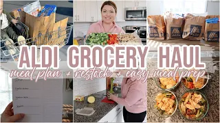 WEEKLY ALDI GROCERY HAUL + MEAL PLAN | FRIDGE + PANTRY RESTOCK + EASY HEALTHY MEAL PREP