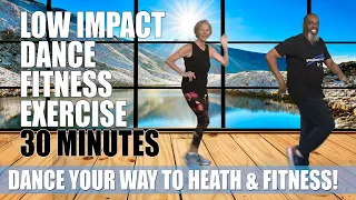 Low Impact Dance Fitness Exercise Workout | 30 Minutes | Latin, Jazz & More | Get Moving!