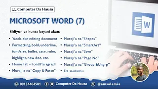 Microsoft Word Hausa (Document Editing)