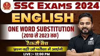 SSC EXAMS 2024 | ONE WORD SUBSTITUTION | SSC EXAM PREPARATION 2024 | ENGLISH BY SANDEEP SIR